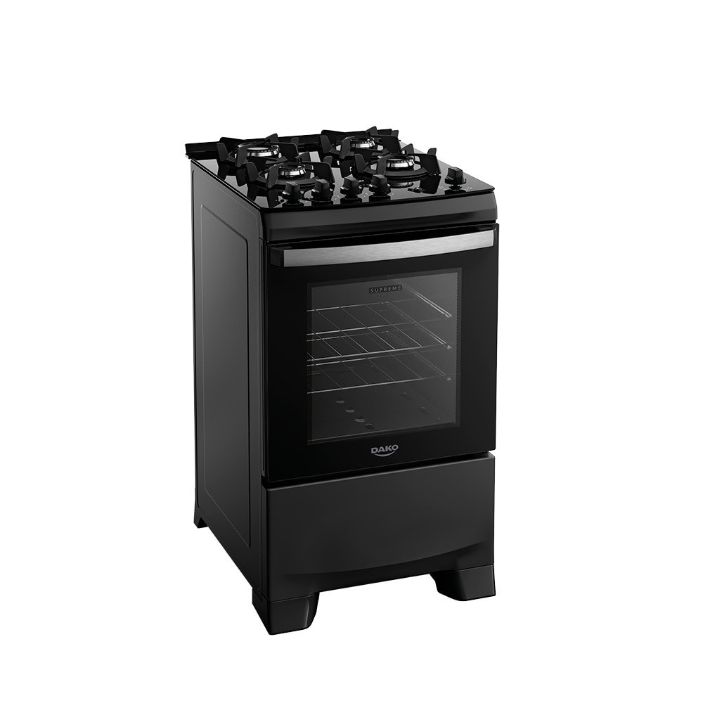 Imagem do Fogao Dako Supreme Glass 4 Bocas A Gas Acendimento Automatico Preto Bivolt