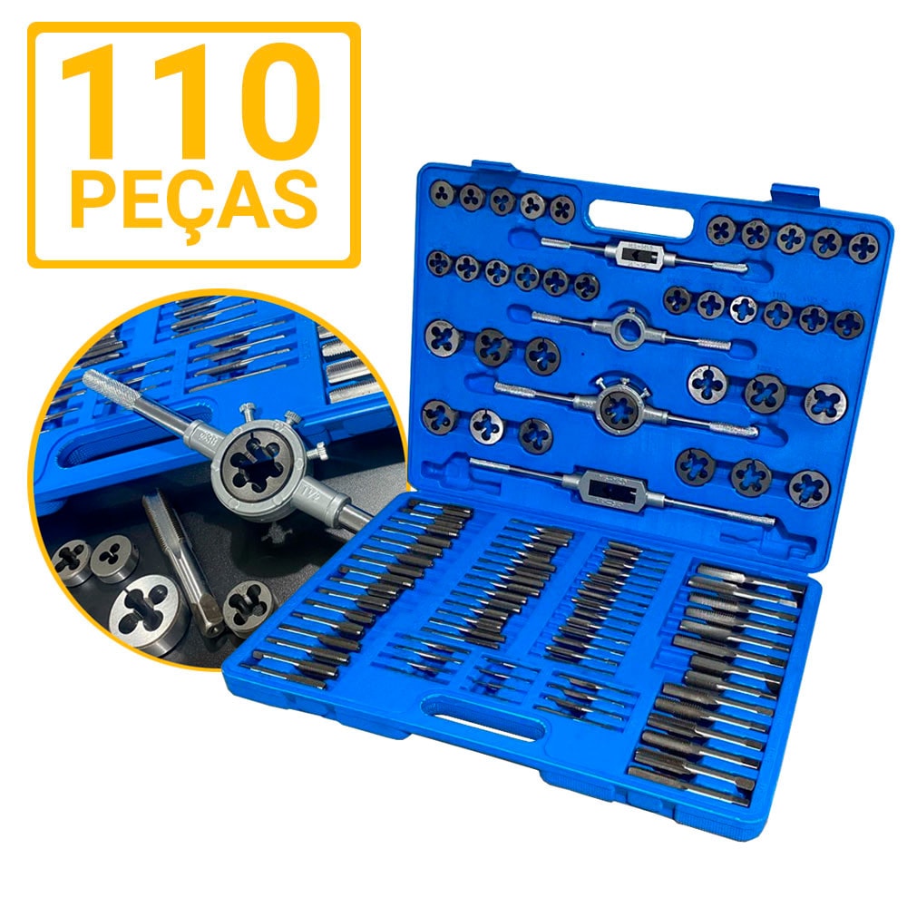 Imagem do Jogo Macho Tarracha Cossinete 110 Pcs Rosca Interna Externa