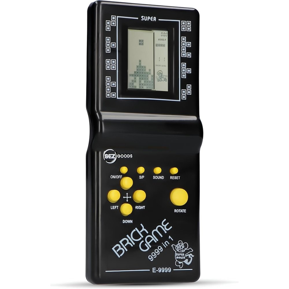 Imagem do Mini Game Retro Portatil Preto Brick Pilha 9999 Jogos Casual