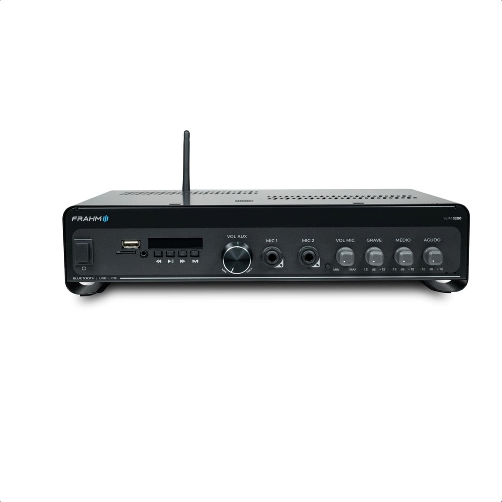 Imagem do Amplificador Slim 3200 Optical G5 200w Rms 4 Ohms Rca Usb Bluetooth P2 E Micro Sd Frahm 32110
