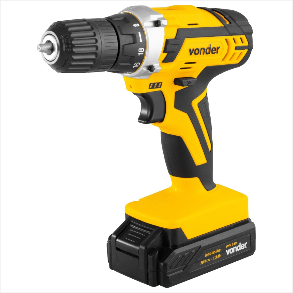 Imagem do Parafusadeira Furadeira A Bateria 20 V Fonte Bivolt Automatica Pfv 238 Vonder