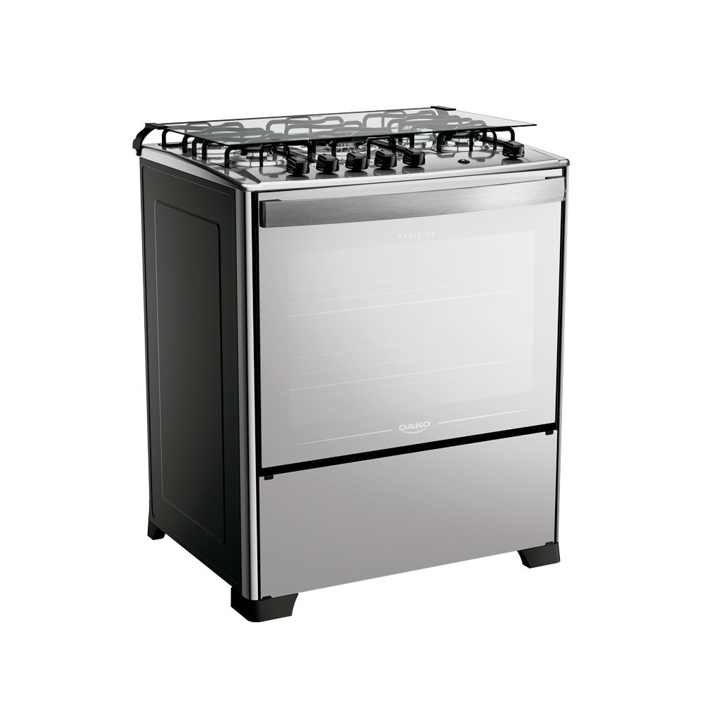 Imagem do Fogao Dako Magister 5 Bocas Style Mesa De Inox A Gas Espelhado Bivolt