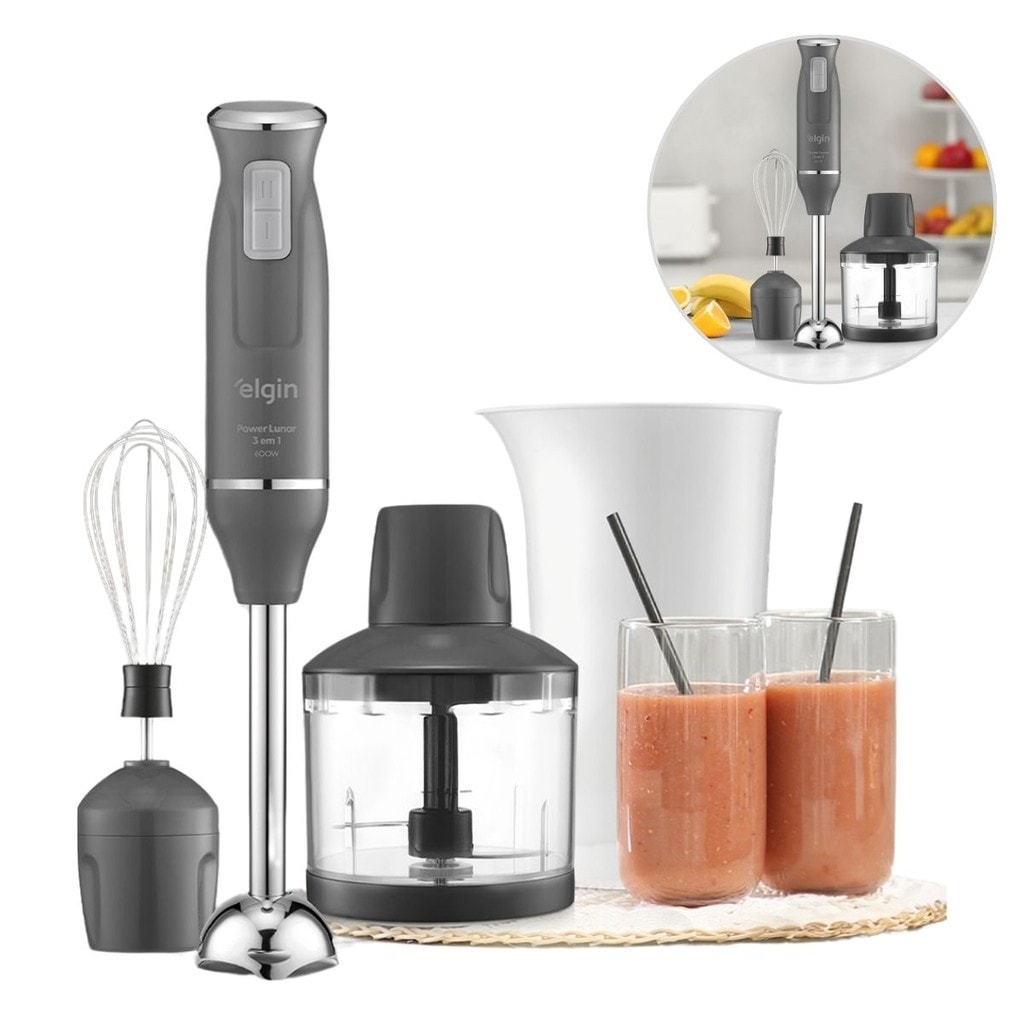 Imagem do Mixer Power Inox Lunar Processador 3 Em 1 600w Elgin