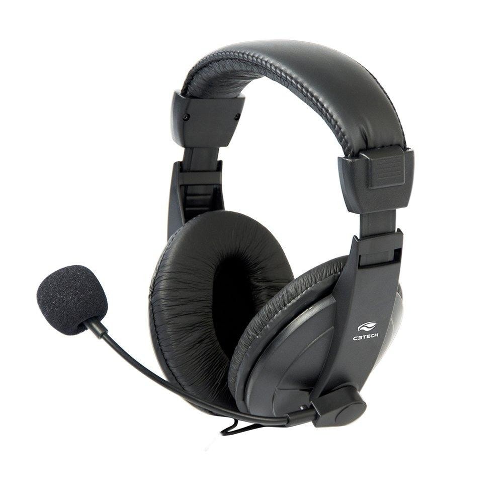 Imagem do Headset C3tech Voicer Comfort Ph 60bk Preto Com Microfone