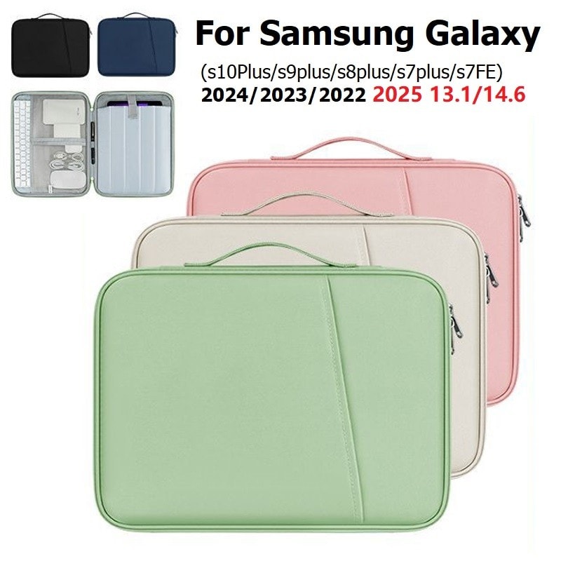 Imagem do Bolsa De Manga Para Samsung Galaxy Tab S10 S9fe 10 9 A8 A9 A7 S6 Lite S8 S7 S9 12 4 S10 Fe Plus 13 1 Tablet Saco