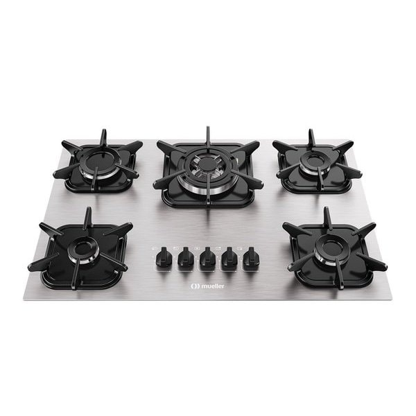 Imagem do Cooktop Mueller 5 Bocas De Aluminio Com Queimador Tripla Chama Mcg5bk