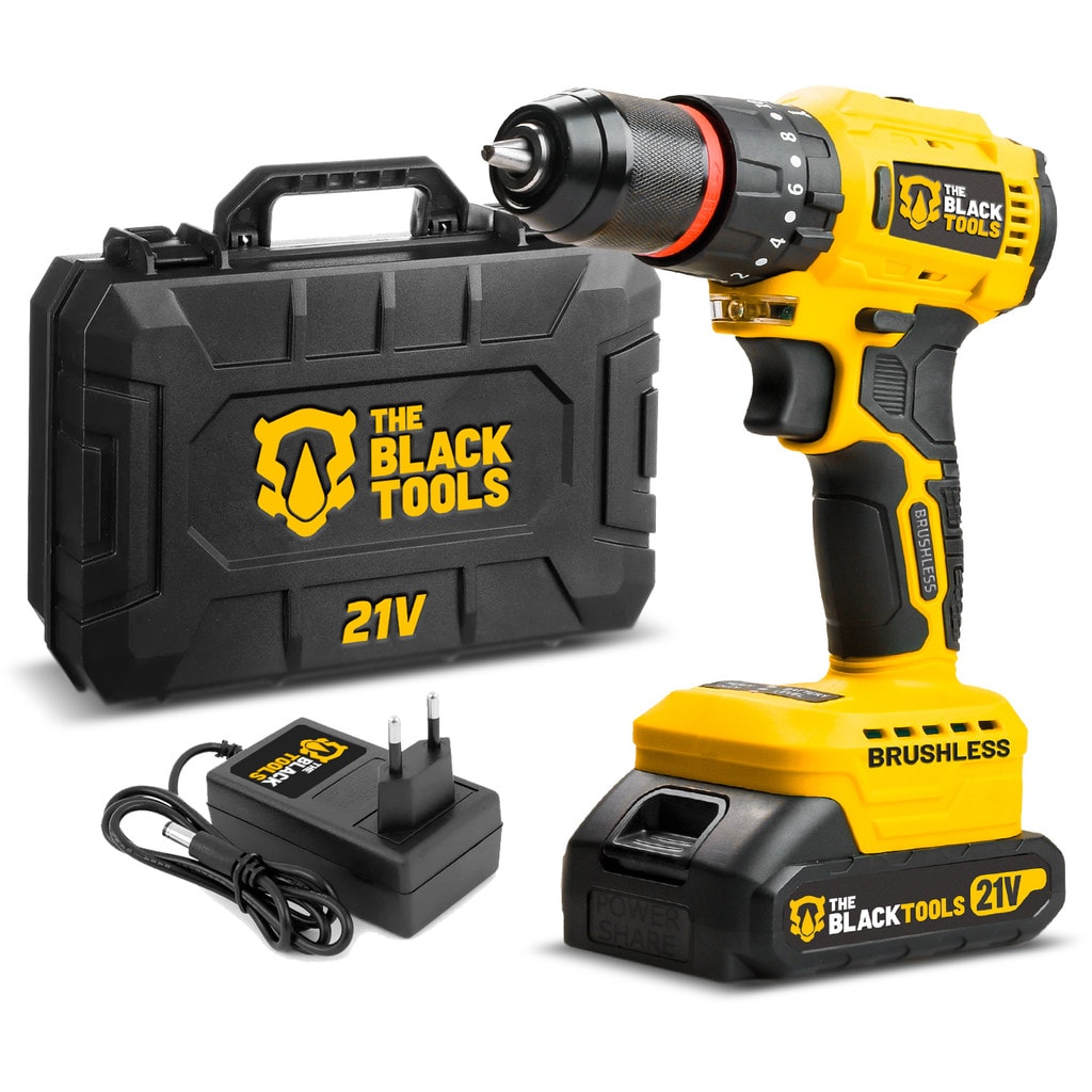 Imagem do Furadeira E Parafusadeira De Impacto Brushless A Bateria 21v Tb 21b The Black Tools