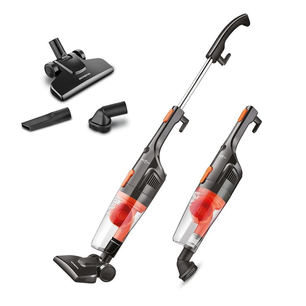 Imagem do Aspirador De Po Vertical 2 Em 1 Mondial Turbo Cycle Preto E Laranja 1100w Ap 35