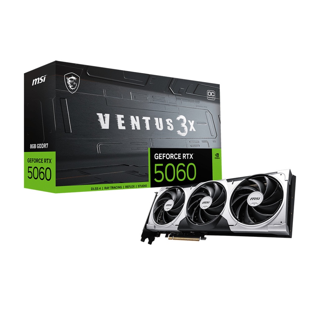 Imagem do Placa De Video Msi Rtx 5060 8gb Ventus 3x Oc Gddr7 128 Bits