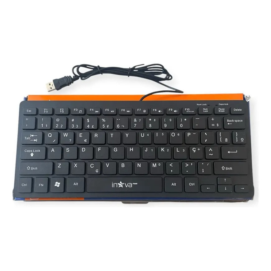 Imagem do Teclado Mini Usb Inova Preto Com Fio Super Slim Abnt2
