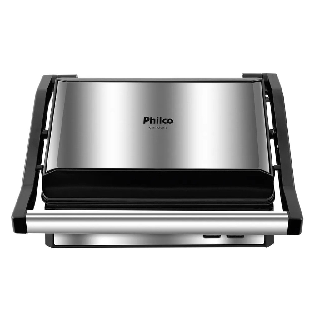 Imagem do Grill E Sanduicheira Philco Pgr21pi Maxx Clean Cinza 220v Antiaderente Com Coletor De Gordura