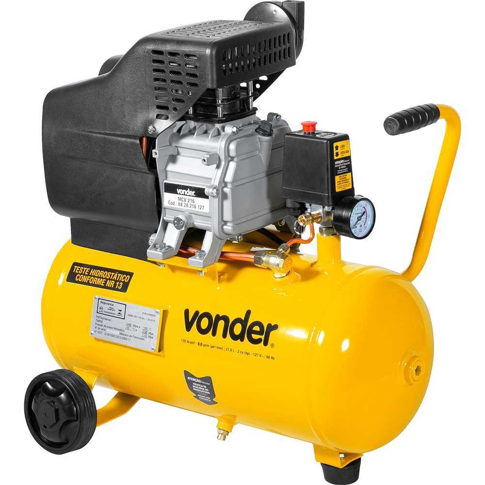 Imagem do Motocompressor De Ar Vonder 21 Litros 8pcm Monofasica Mcv216