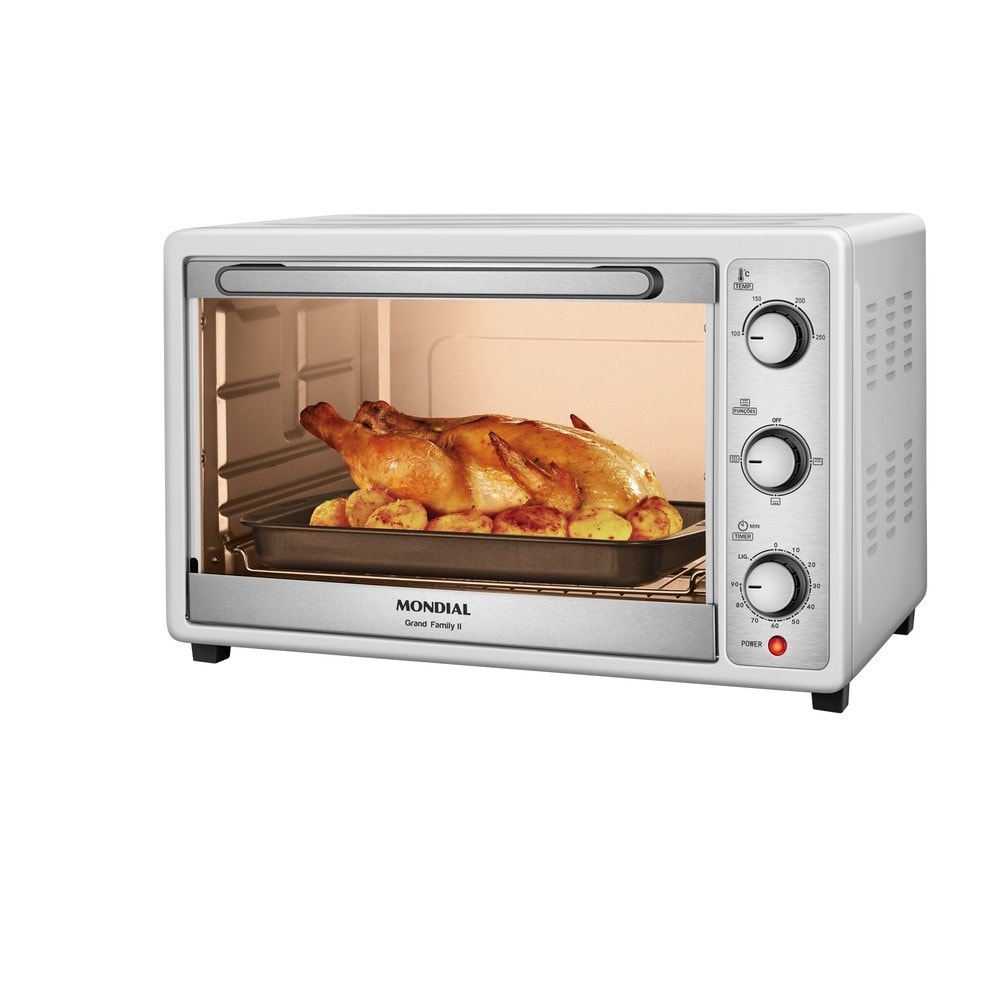 Imagem do Forno Eletrico Mondial 52l Grand Family Ii 1800w Frn 52 W Branco Inox