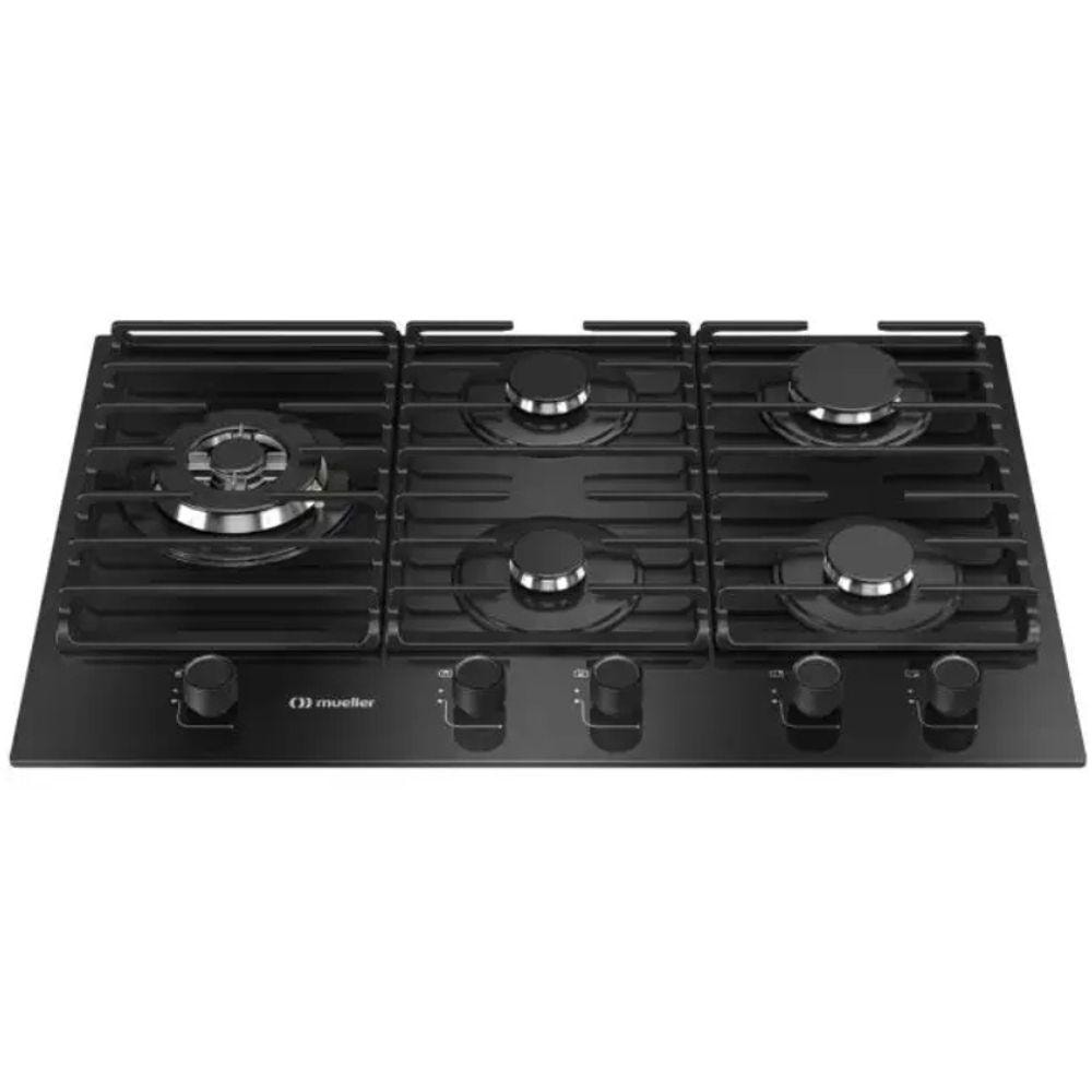 Imagem do Cooktop 5 Bocas Gas Mesa De Vidro Tripla Chama Mcg5bm Mueller Bivolt