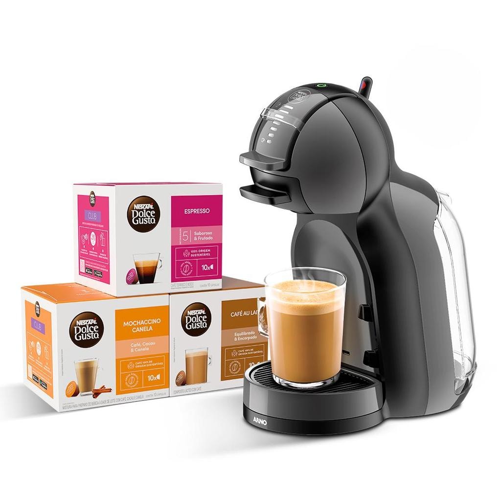 Imagem do Kit Cafeteira Nescafe Dolce Gusto Mini Me Preta 220v 30 Capsulas