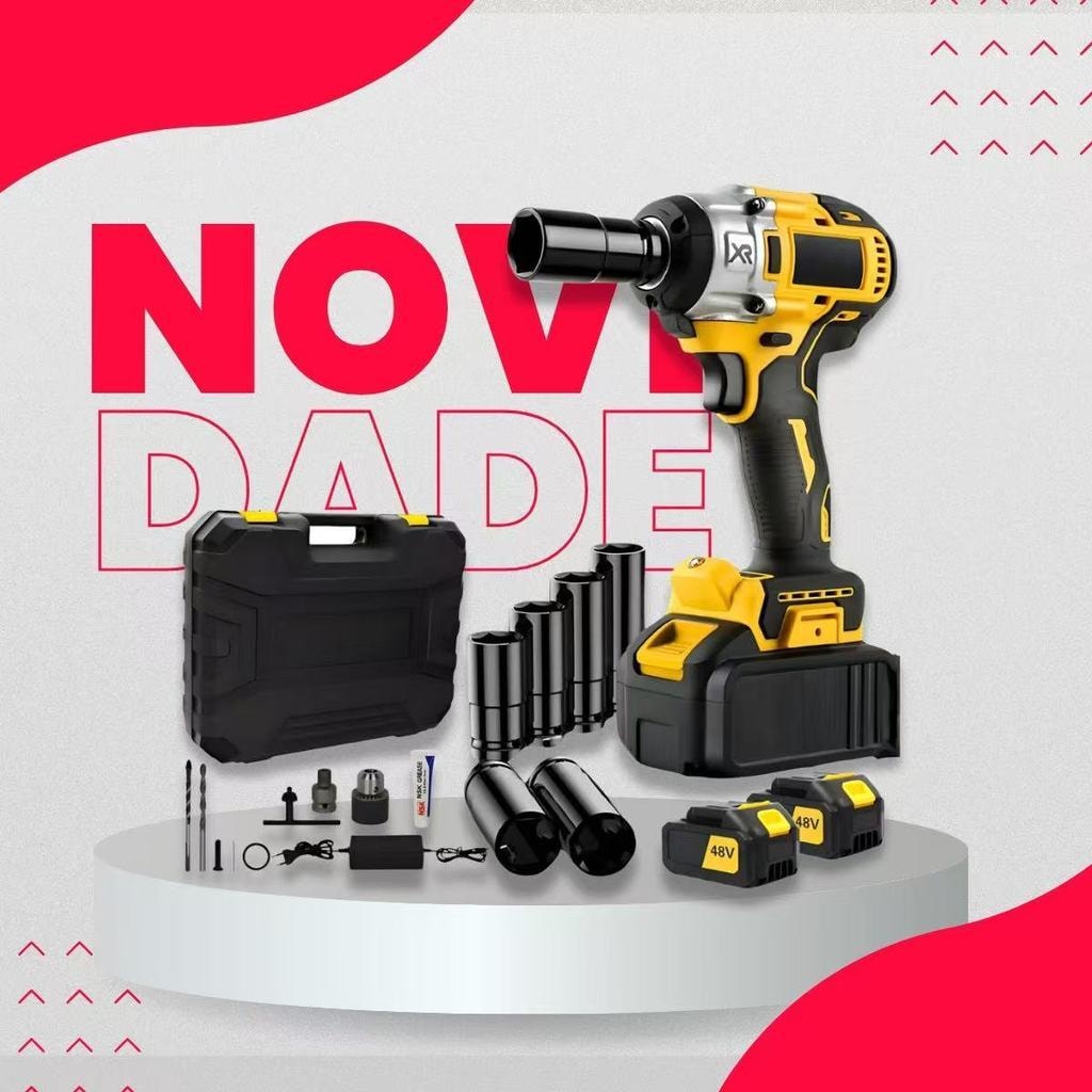 Imagem do Kit Chave De Impacto 3 Em 1 48v Brushless 1 2pol Profissional Par 03