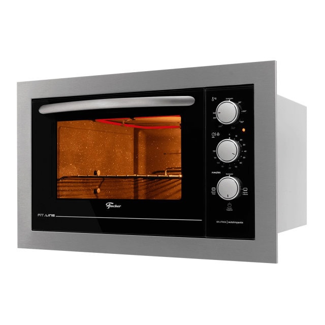 Imagem do Forno Eletrico De Embutir Fischer Fit Line 48l Inox 127v