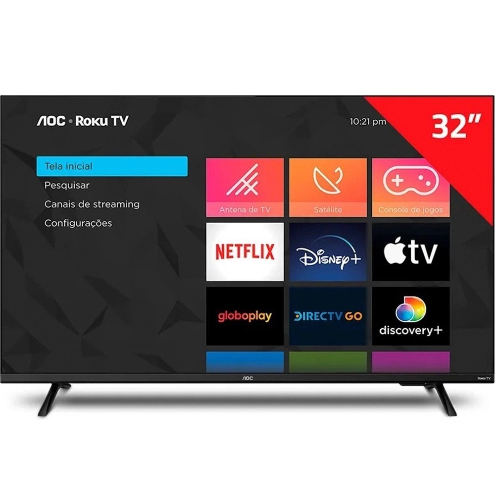 Imagem do Smart Tv Aoc 32 Roku Tv Hd 32s5135 78g