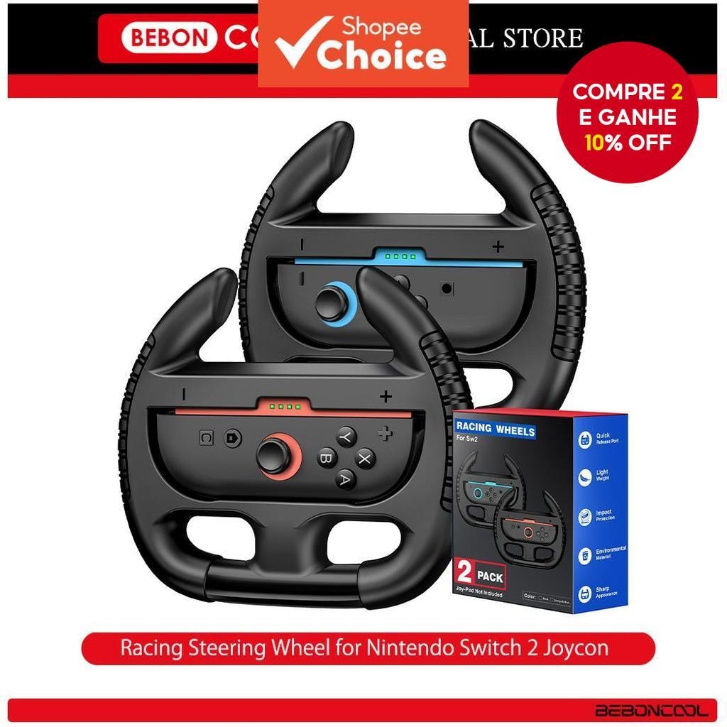 Imagem do Volantes Beboncool Para Nintendo Switch 2 2025 Volantes De Corrida Para Mario Kart World 8 Deluxe Com Botoes