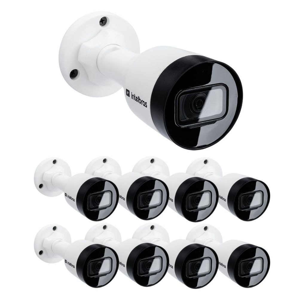 Imagem do Kit 9 Cameras Ip 2 Megapixels Full Hd 30m Poe Vip 1230 B G5 Intelbras
