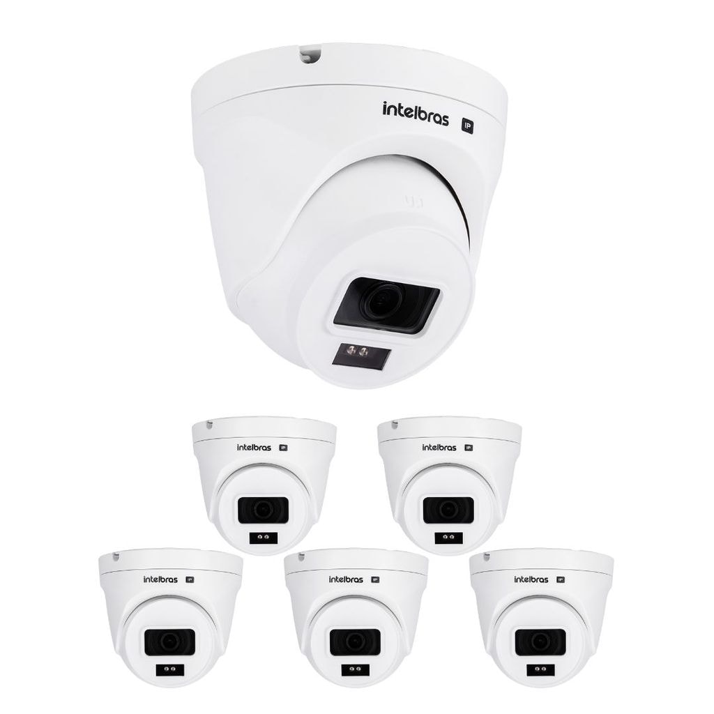 Imagem do Kit 6 Cameras Ip 2 Megapixels Full Hd 30m Poe Vipc 1230 D G2 Intelbras