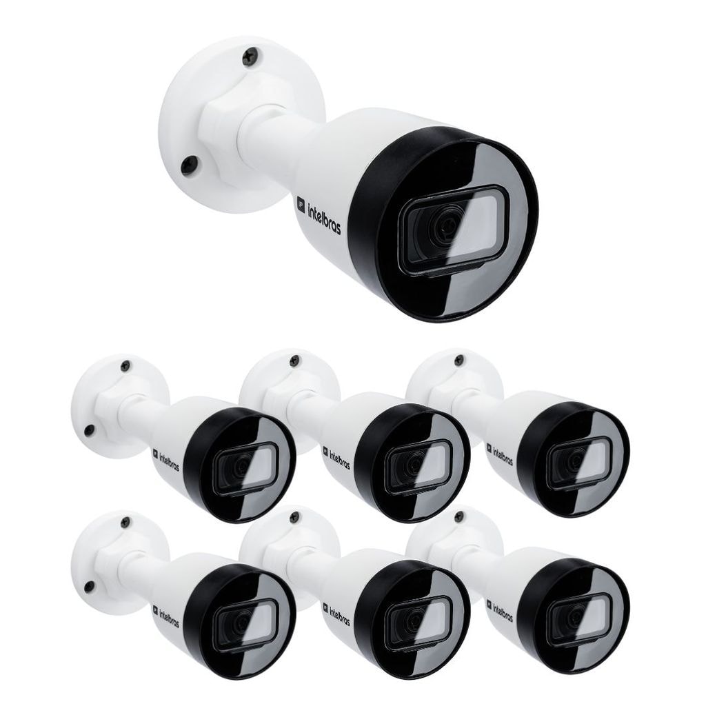 Imagem do Kit 7 Cameras Ip 2 Megapixels Full Hd 30m Poe Vip 1230 B G5 Intelbras