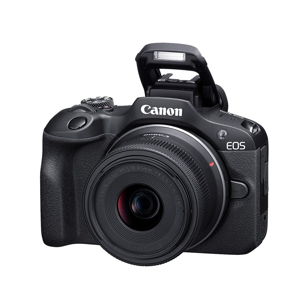 Imagem do Kit Camera Canon Eos R100 Lente 18 45mm F 4 5 6 3 Is Stm