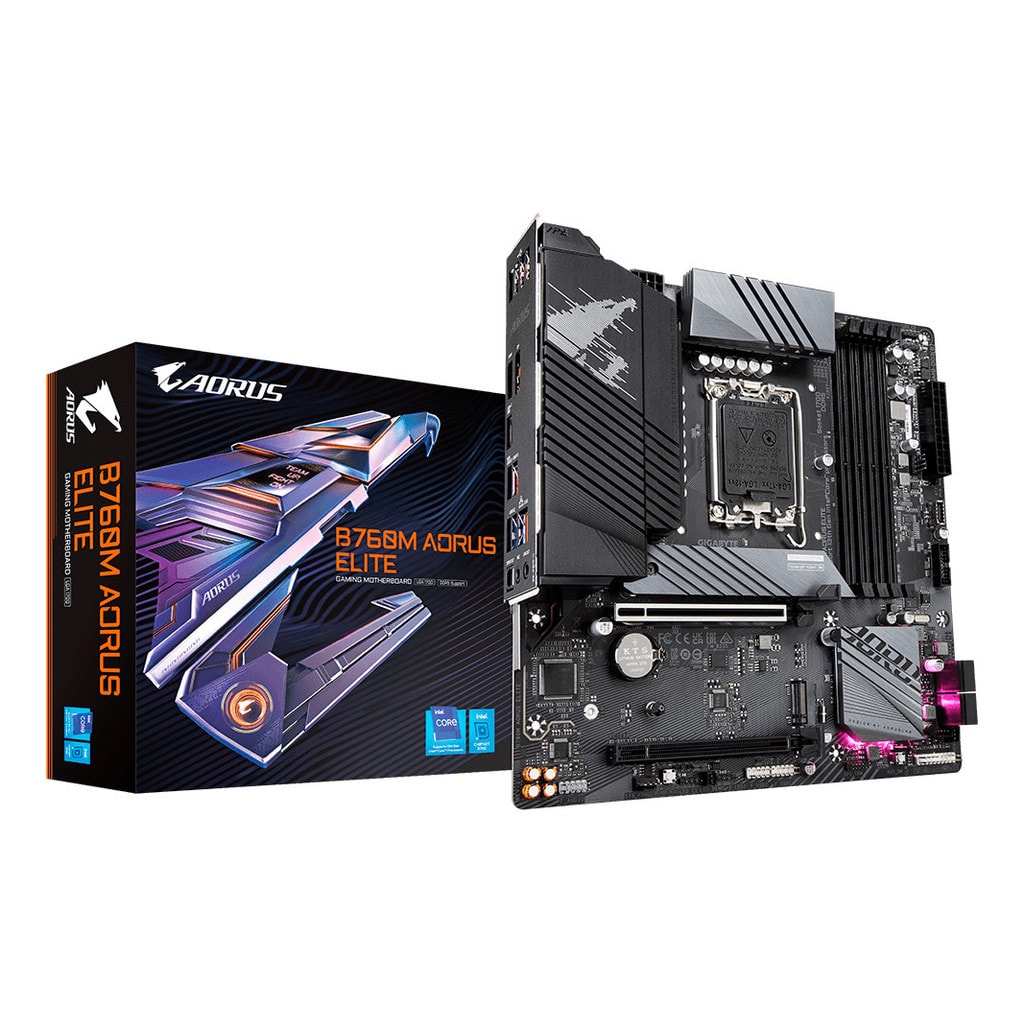 Imagem do Placa Mae Gigabyte Intel 1700 B760m Aorus Elite 4x Ddr5 Matx