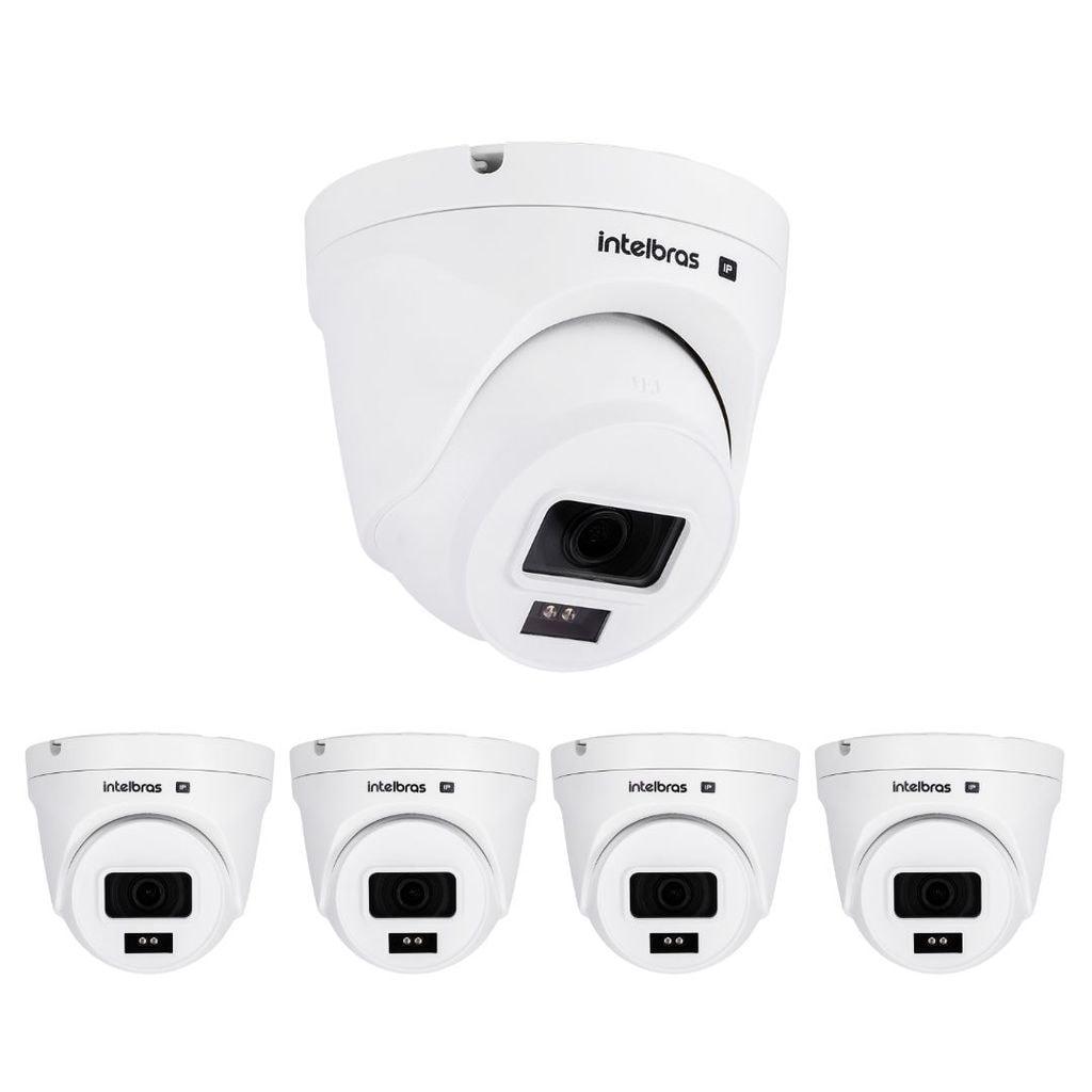 Imagem do Kit 5 Cameras Ip 2 Megapixels Full Hd 30m Poe Vipc 1230 D G2 Intelbras