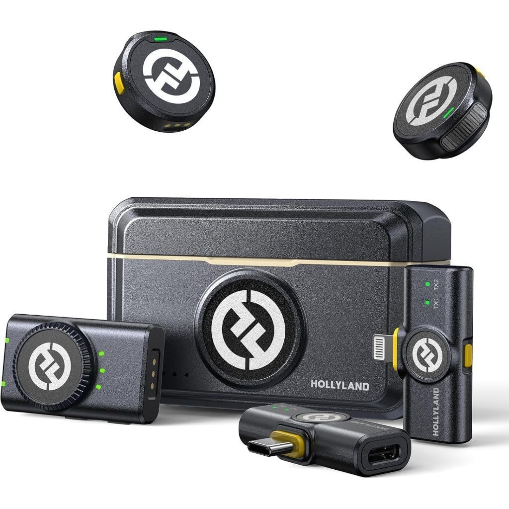 Imagem do Microfone Lapela Bluetooth Sem Fio Hollyland Lark M2 Versao Lighting Usb C Combo Duo Original