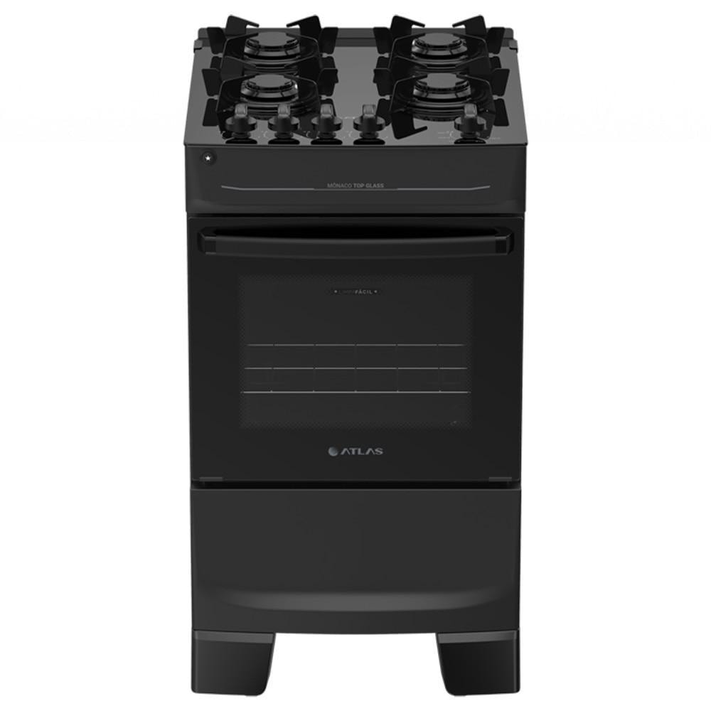 Imagem do Fogao 4 Bocas Atlas Monaco Top Glass Com Mesa De Vidro Preto
