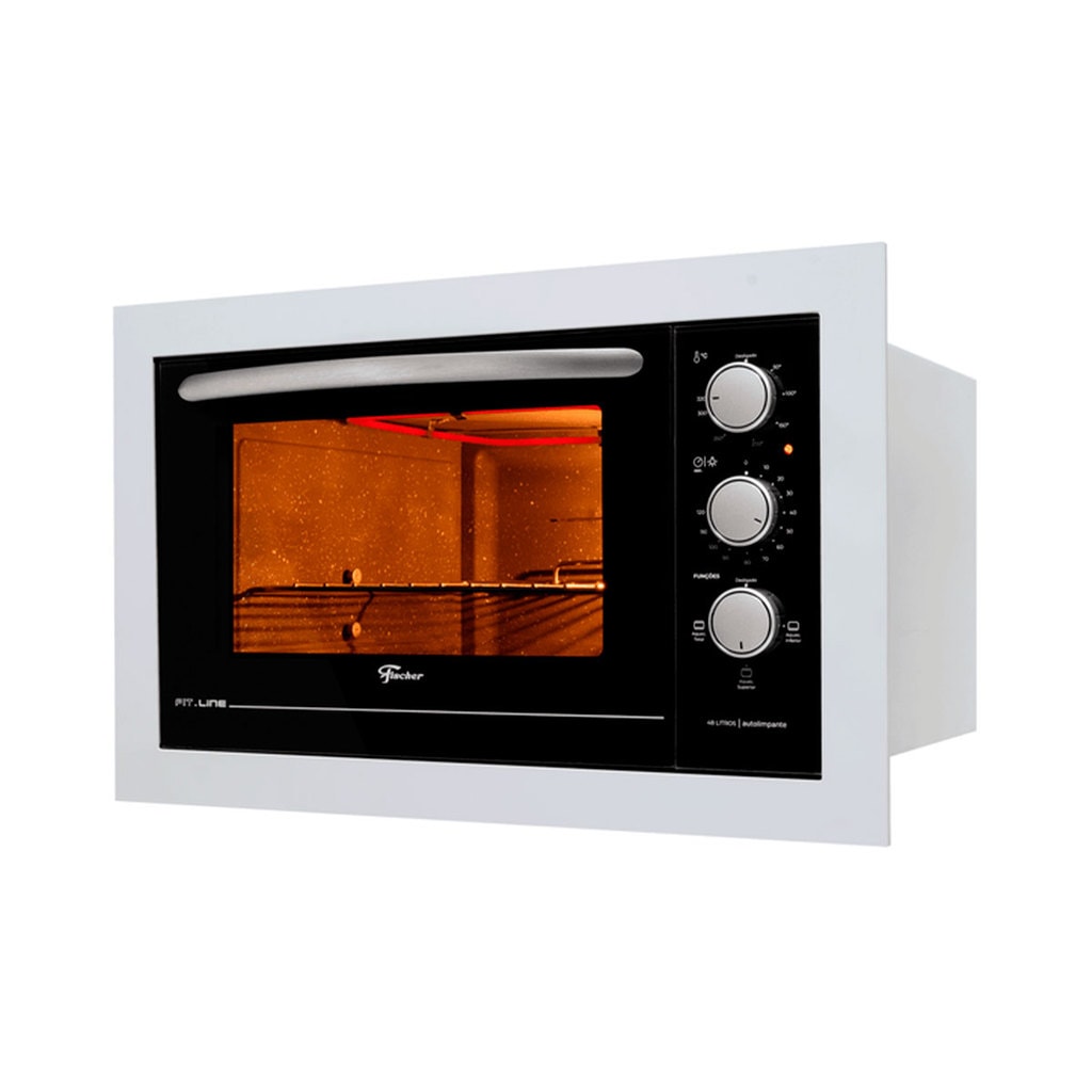 Imagem do Forno Eletrico De Embutir Fischer Fit Line 48 Litros Branco