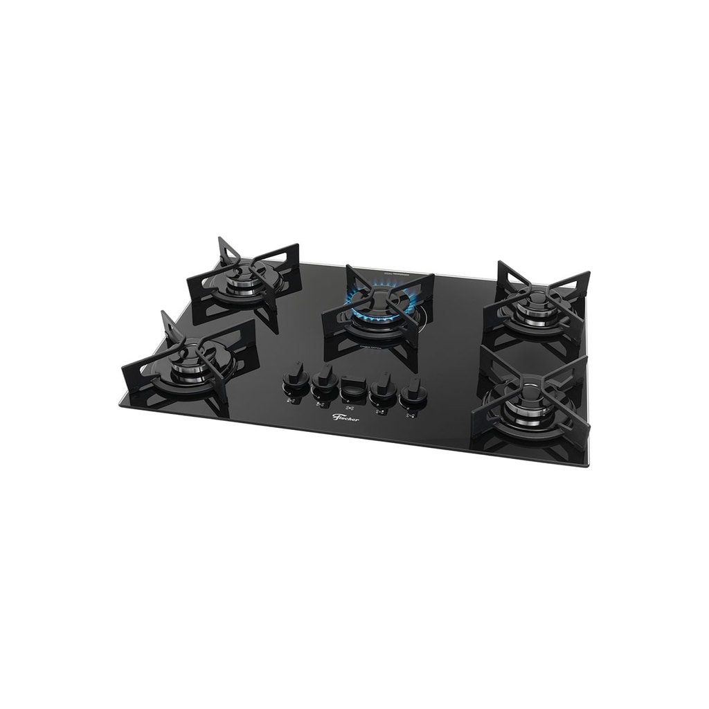Imagem do Fogao Cooktop A Gas Fischer 5q Fit Line Trempe Iron Bivolt