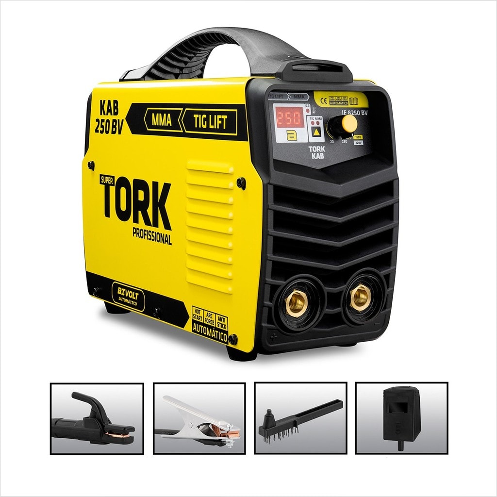 Imagem do Maquina De Solda Inversora Kab 250 Bivolt Mma Tig Lift Tork