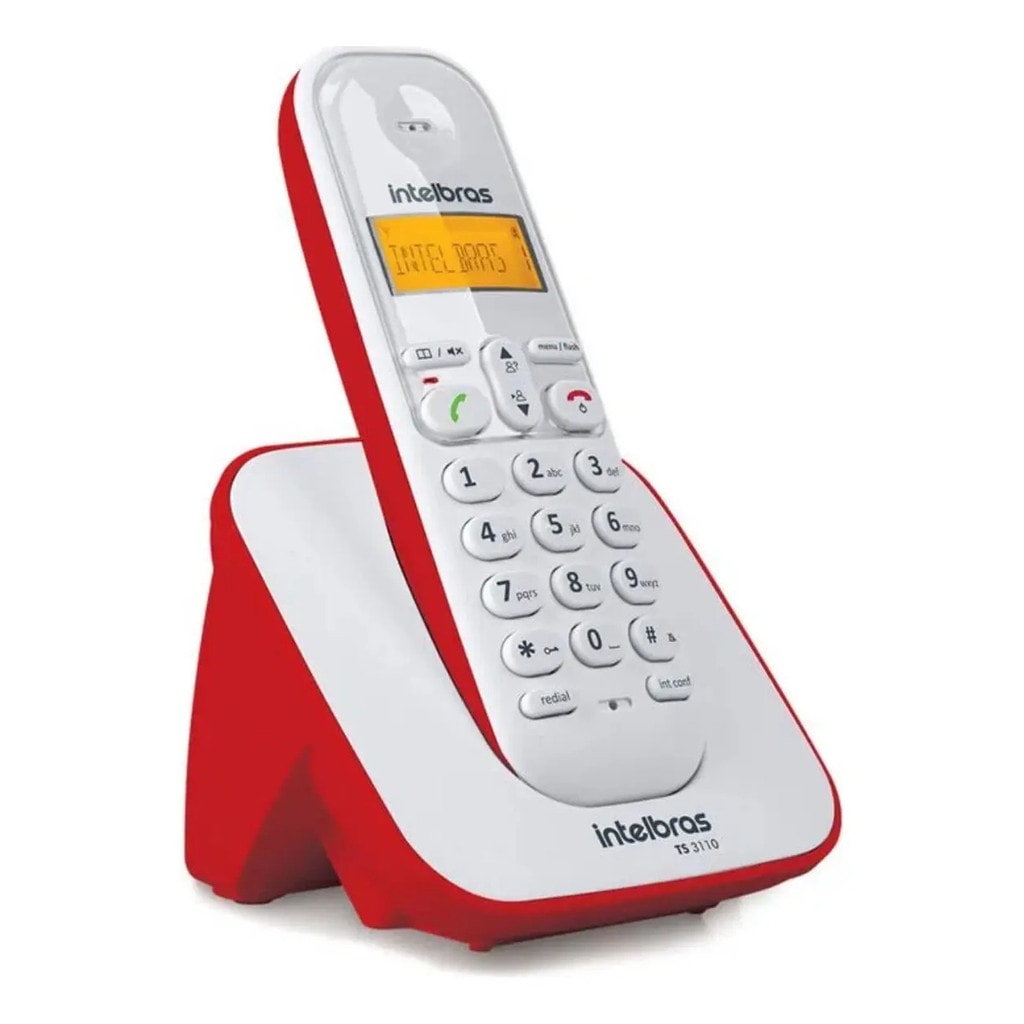 Imagem do Telefone Sem Fio Ts 3110 Vermelho Intelbras