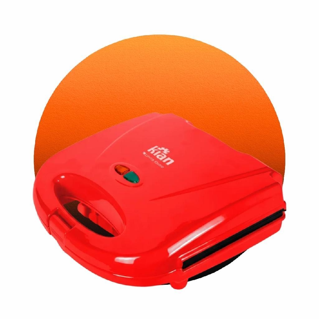 Imagem do Sanduicheira E Grill 2 Em 1 Cor Vermelho Kian