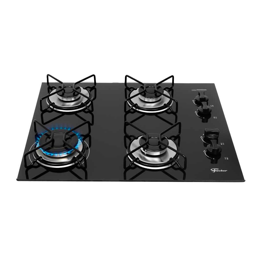 Imagem do Cooktop 4 Bocas Fit Line Fischer Preto Bivolt