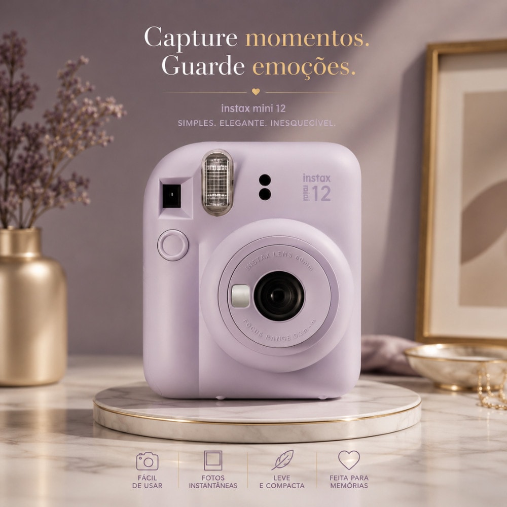 Imagem do Camera Instantanea Instax Mini 12 Lilas Candy Fujifilm
