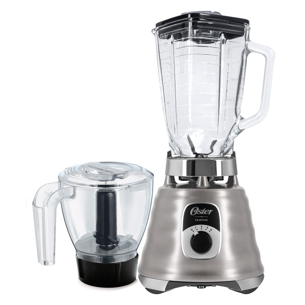 Imagem do Kit New Osterizer Aco Escovado Liquidificador E Base Processadora Oster