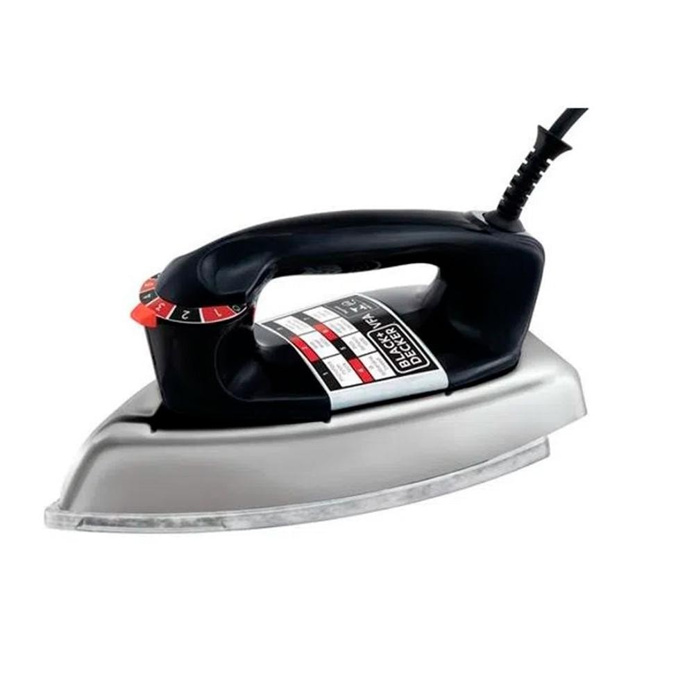 Imagem do Ferro De Passar Roupa A Seco Black Decker 127v Preto Cromado Vfa1110tm2