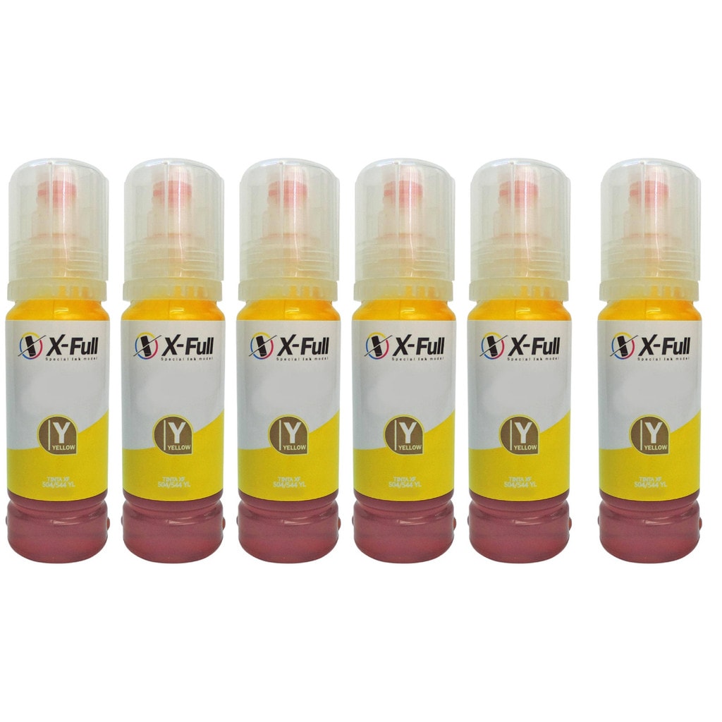 Imagem do Kit 6 Tinta Corante Xfull Amarela Compativel Epson L1250 L3250 L3210 L3150 L3110 L5290 L5190 L4150