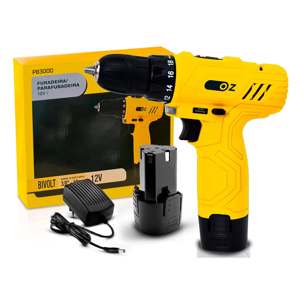 Imagem do Parafusadeira Furadeira 3 8 12v A Bateria Bivolt