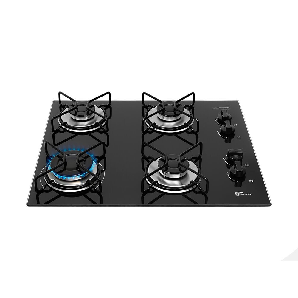 Imagem do Cooktop A Gas 4 Bocas Fischer Fit Line Trempe Esmaltada Aramado 36350 102675
