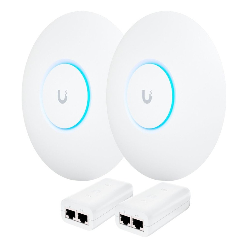 Imagem do Access Point Ubiquiti Unifi U6 Plus Fonte Poe Kit C 2unid