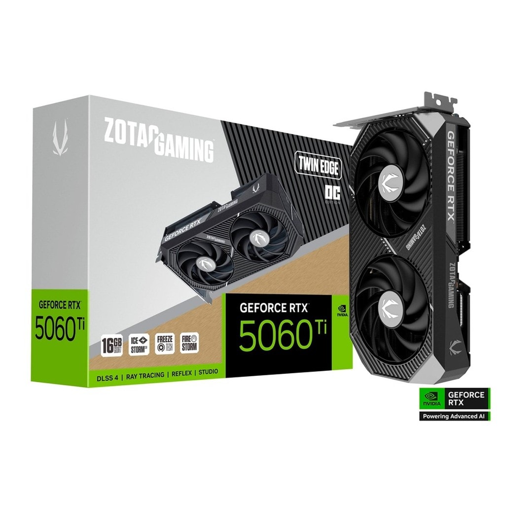 Imagem do Zotac Gaming Geforce Rtx 5060 Ti 16gb Twin Edge Oc Zt B50620h 10m