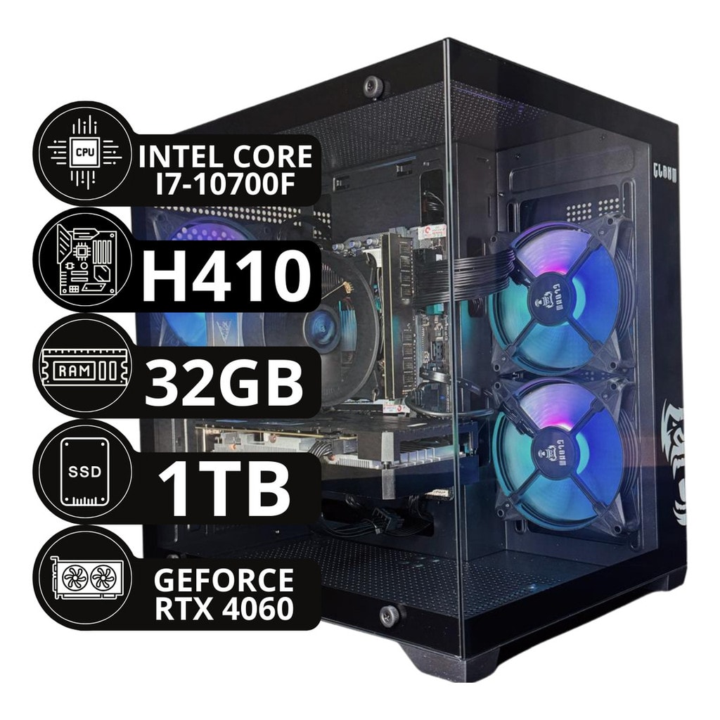 Imagem do Pc Gamer Intel Core I7 10700f 32gb Ddr4 Nvme 1tb Rtx 4060