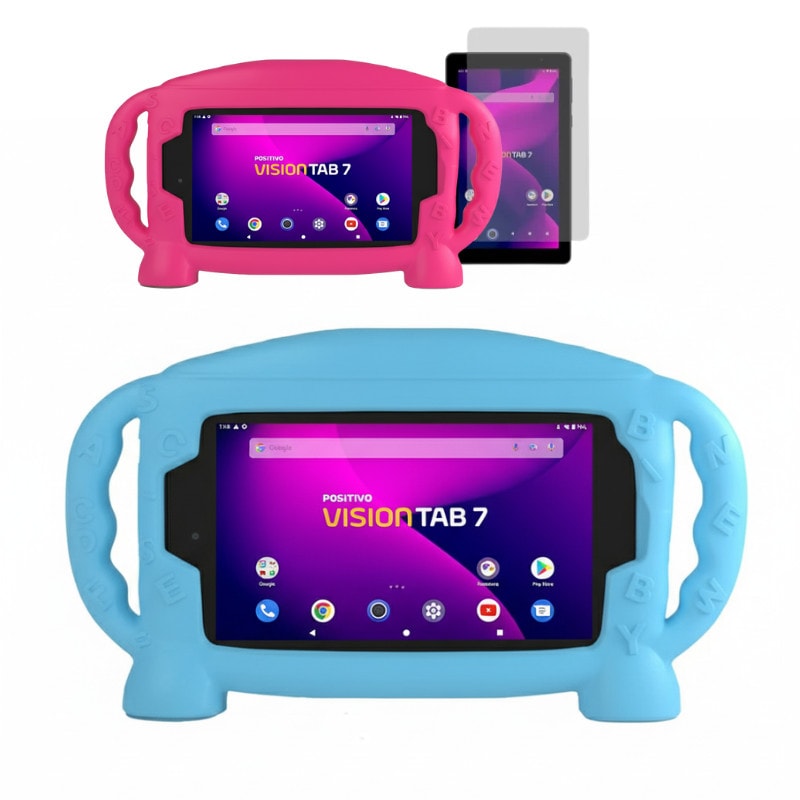 Imagem do Capa Com Alca Para Tablet Positivo Vision Tab 7 Silicone Resistente