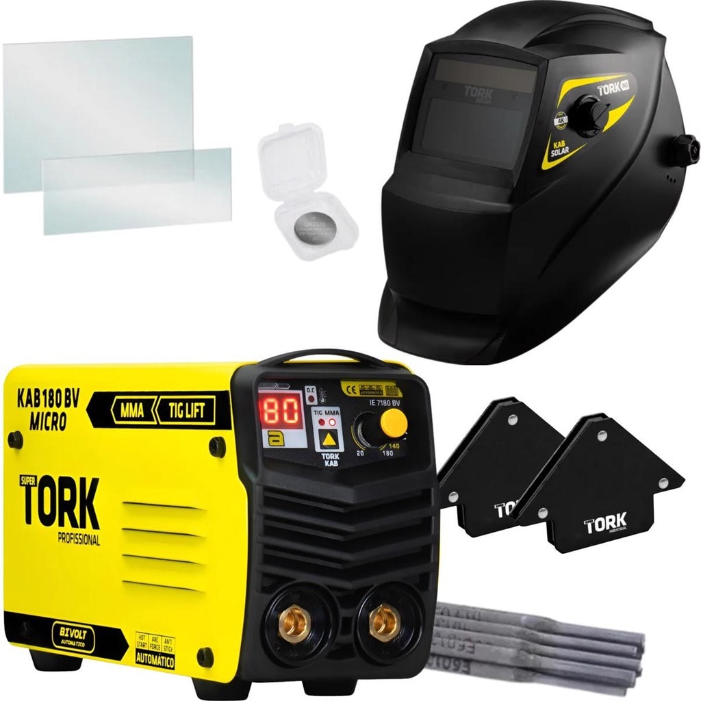 Imagem do Solda Inversora 2em1 Kab 180 Mascara E Esquadro Super Tork