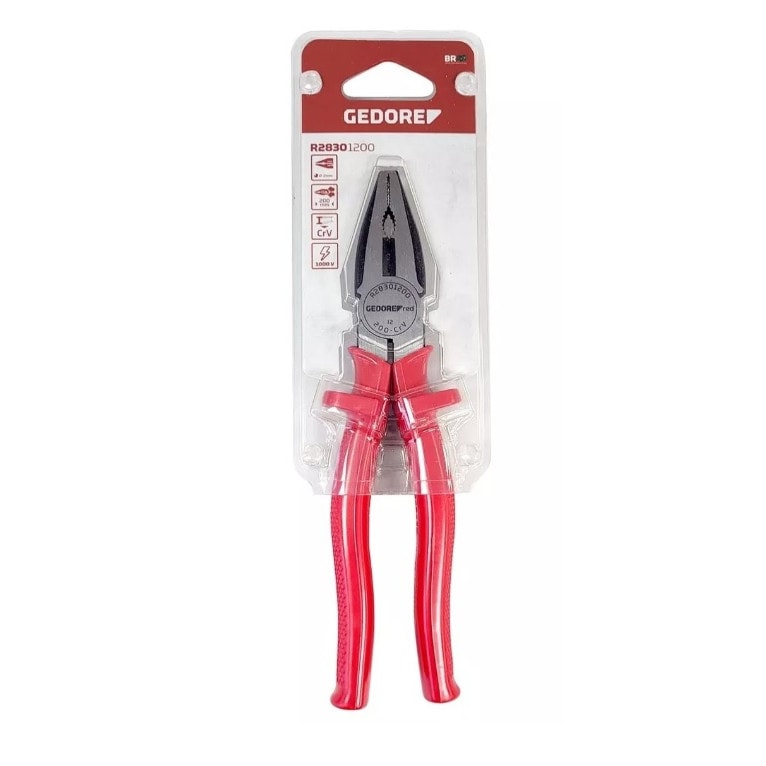 Imagem do Alicate Universal 8 Polegadas 8 Em Aco Cromo Vanadio Isolado 1000v Gedore Red
