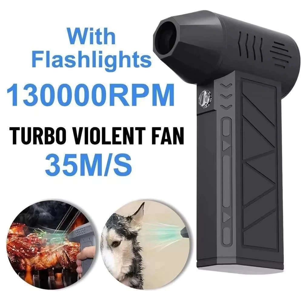 Imagem do Mini Ventilador Soprador De Ar Turbo 130000 Rpm Sem Fio Portatil